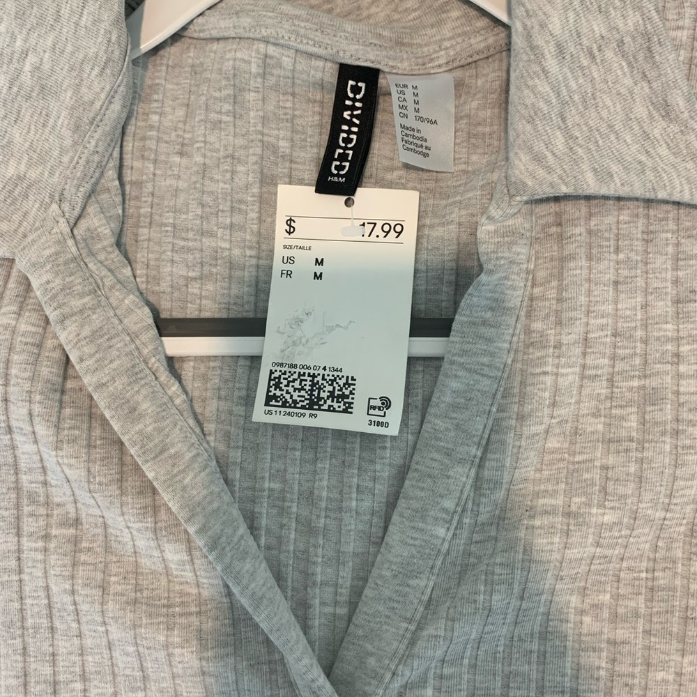 H&M tshirt dress grey